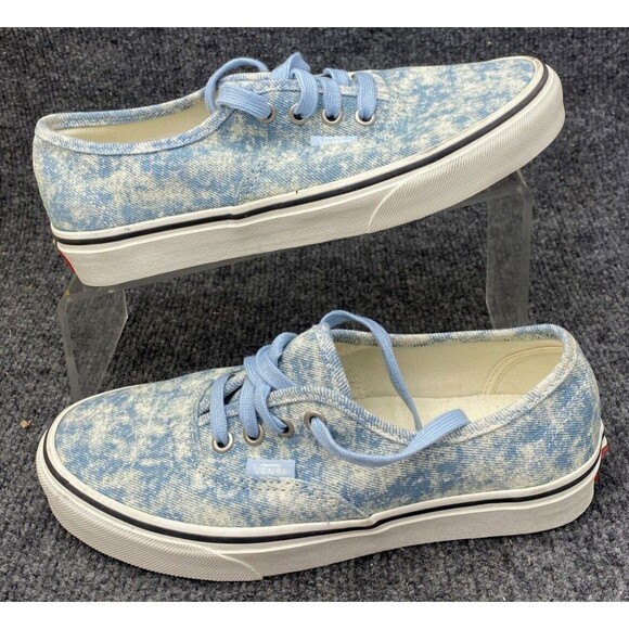 VANS Shoes Women Size 7 AUTHENTIC Denim Winter Sky Blue Canvas Low Sneaker - Picture 14 of 15